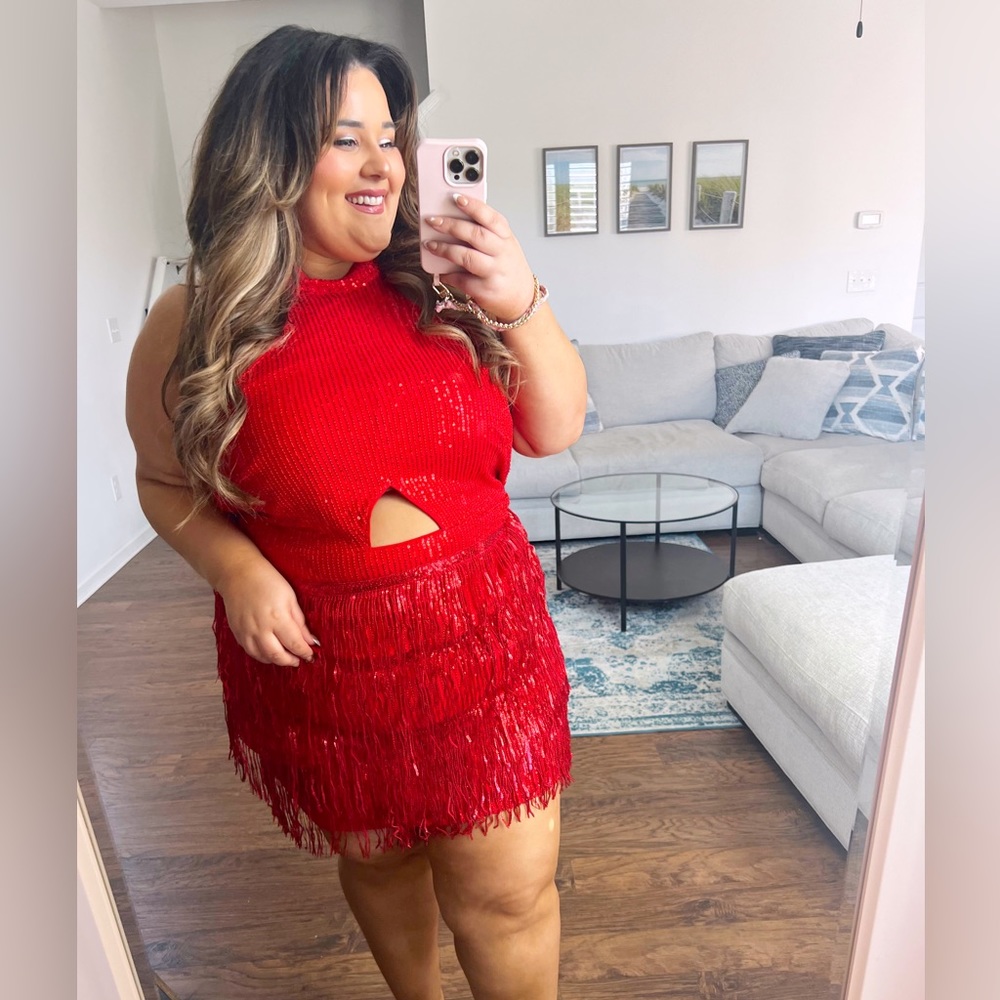 Sequin Fringe Dress